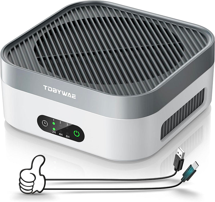 Air Purifiers for Home, TDBYWAE Air Purifier for Bedroom Up to 600 ft², H13 True HEPA Air Purifier for Dust Pets Dander Pollen Odor Smoke, with New Quiet Wind Wheel System, for Desk/Car/Travel