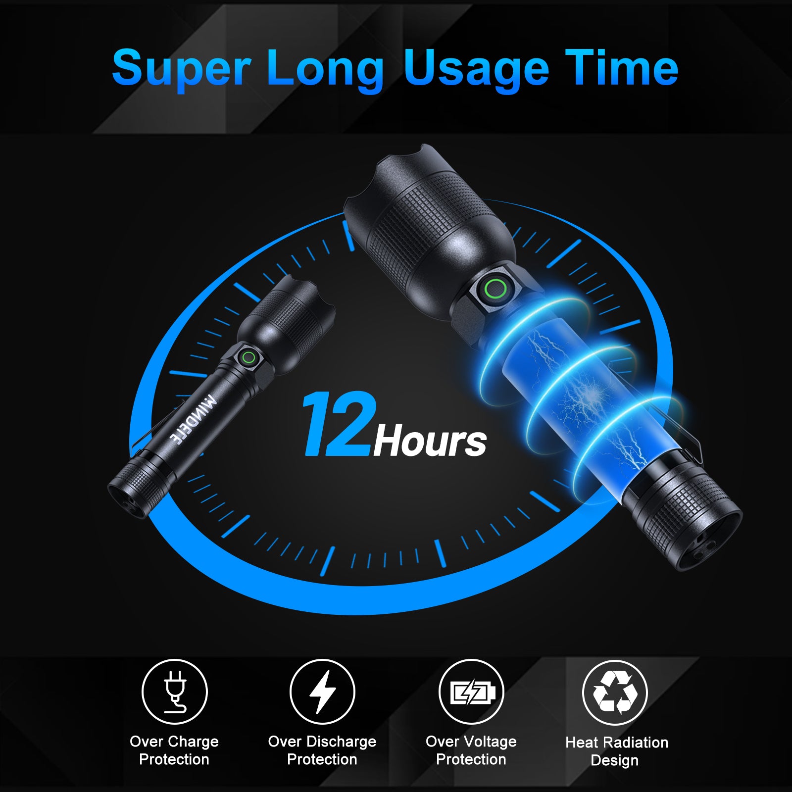 WINDELE Rechargeable LED Flashlights High Lumens, Metal Flashlights fo – Tdbywae WINDELE Rechargeable LED Flashlights High Lumens, Metal Flashlights fo – Tdbywae