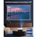 WINDELE 5G WIFI Bluetooth Projector with Screen,USB-C Power Bank Powered Projector for Outdoor,16oz
