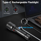 WINDELE Rechargeable LED Flashlights High Lumens, Metal Flashlights for Outdoor (2 Pack)