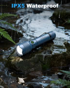 Oldtan Rechargeable Flashlights with High Lumens, Mini Metal Flashlights for Outdoor,2 Pack (Blue)