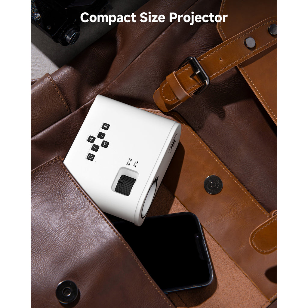 WINDELE 5G WIFI Bluetooth Projector with Screen,USB-C Power Bank Powered Projector for Outdoor,16oz