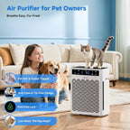 Air Purifiers for Home, Large Room up to 3000 Ft², HEPA Air Purifier for Home Pets with Filter, Air Quality Sensor, Timer, Air Cleaner for Bedroom, Dorm Room, Pet Hair, Office