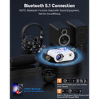 WINDELE 5G WIFI Bluetooth Projector with Screen,USB-C Power Bank Powered Projector for Outdoor,16oz