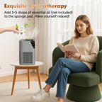 Air Purifiers for Home Large Room up to 1750 Sq Ft, H13 True HEPA Filter Air Purifiers for Bedroom, 25dB Quiet with Fragrance Diffuser for Home, Bedroom, Office (Gray)