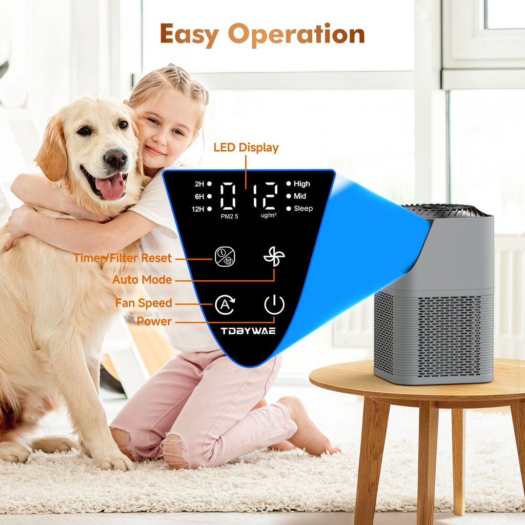 Air Purifiers for Home Large Room up to 1750 Sq Ft, H13 True HEPA Filter Air Purifiers for Bedroom, 25dB Quiet with Fragrance Diffuser for Home, Bedroom, Office (Gray)