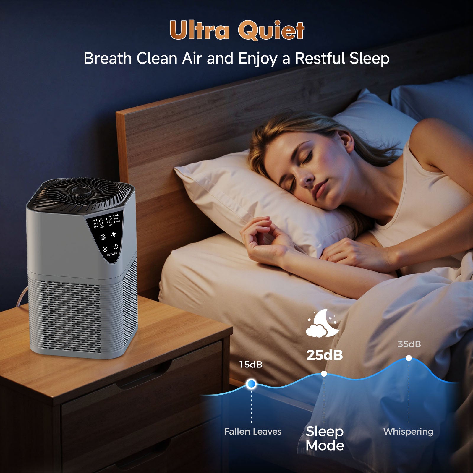 Air Purifiers for Home Large Room up to 1750 Sq Ft, H13 True HEPA Filter Air Purifiers for Bedroom, 25dB Quiet with Fragrance Diffuser for Home, Bedroom, Office (Gray)