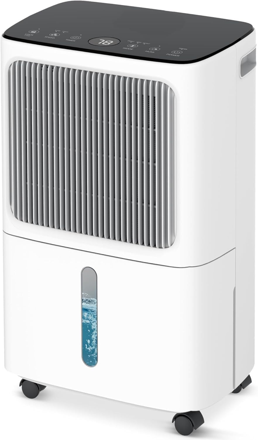 Dehumidifier for Basement with Drain Hose Max 34 Pint, 2500 Sq.Ft Dehumidifiers for Home, Large Room, Bathroom, Three Operation Modes, Intelligent Humidity Control, Dry Clothes