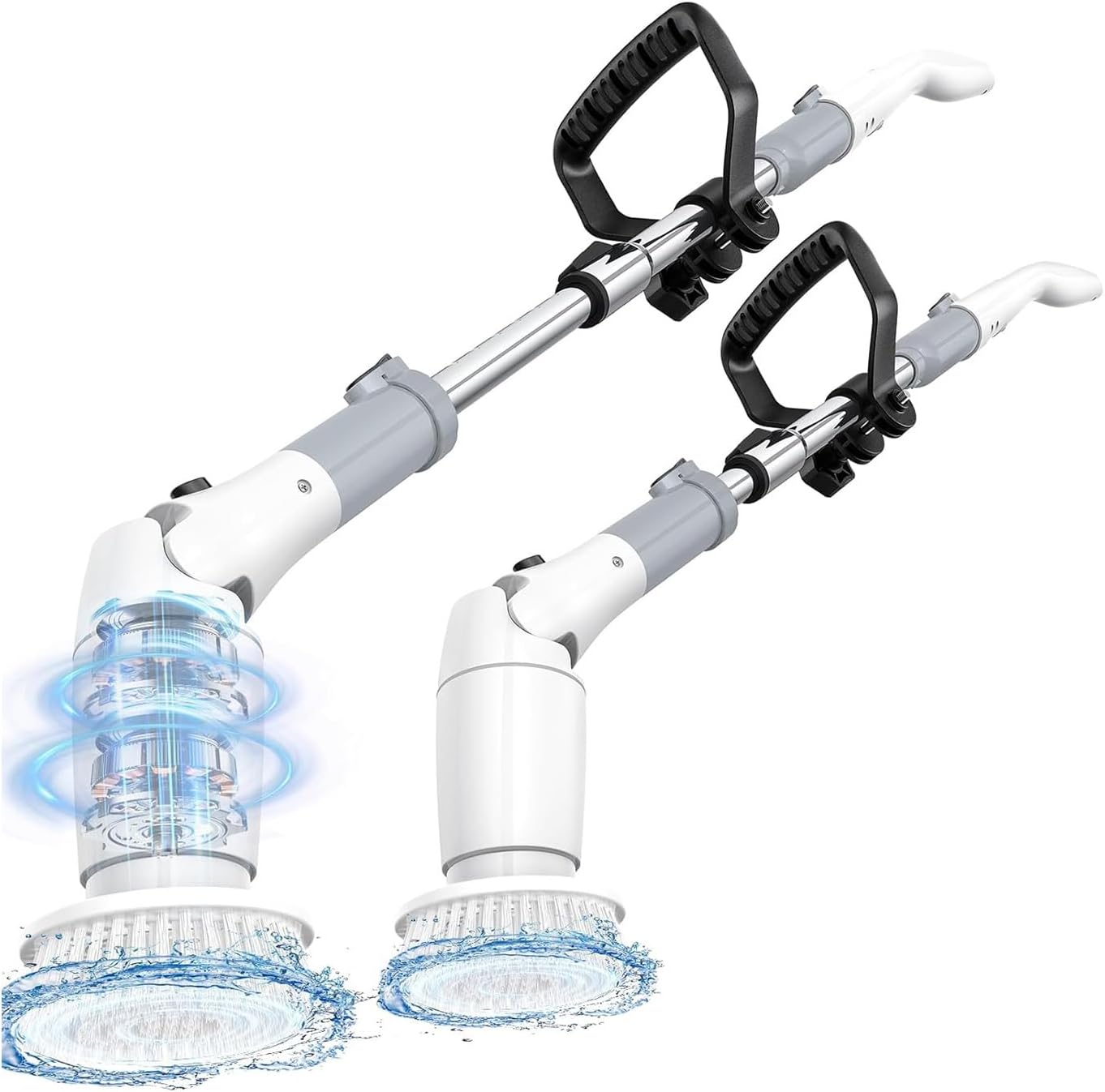 Electric Spin Scrubber, Cordless Cleaning Brush Shower Scrubber Up to 550 RPM with 9 Replaceable Brush Heads, Bathroom Scrubber