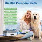 Air Purifiers for Home, TDBYWAE Air Purifier for Bedroom Up to 600 ft², H13 True HEPA Air Purifier for Dust Pets Dander Pollen Odor Smoke, with New Quiet Wind Wheel System, for Desk/Car/Travel