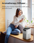 Air Purifiers for Home, TDBYWAE Air Purifiers for Home Large Room Up to 1076Ft², H13 True HEPA Air Filter with Fragrance Sponge, 25dB Quiet Air Purifiers for Bedroom Smoke Pet Dander Dust Pollen Odor