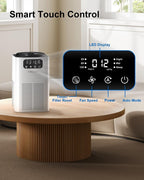 Air Purifiers for Home, TDBYWAE Air Purifiers for Home Large Room Up to 1076Ft², H13 True HEPA Air Filter with Fragrance Sponge, 25dB Quiet Air Purifiers for Bedroom Smoke Pet Dander Dust Pollen Odor