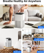 Air Purifiers for Home, TDBYWAE Air Purifiers for Home Large Room Up to 1076Ft², H13 True HEPA Air Filter with Fragrance Sponge, 25dB Quiet Air Purifiers for Bedroom Smoke Pet Dander Dust Pollen Odor
